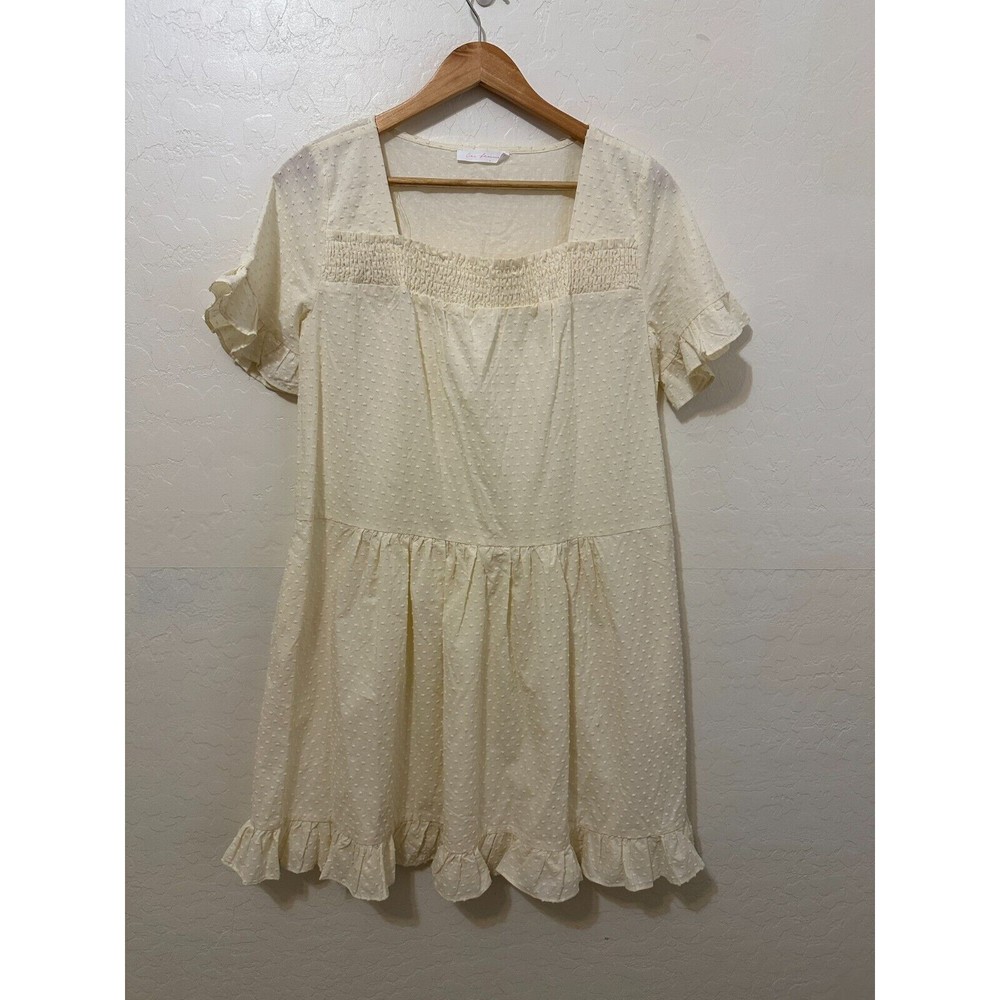 Ces Femme Womans Mini Dress Size S‎ Cottagecore Coquette Milk Maid Boho Preppy